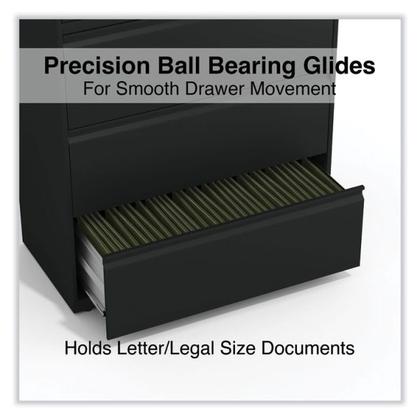 Lateral File, 4 Legal/Letter-Size File Drawers, Black, 36" x 18.63" x 52.5" - Image 3