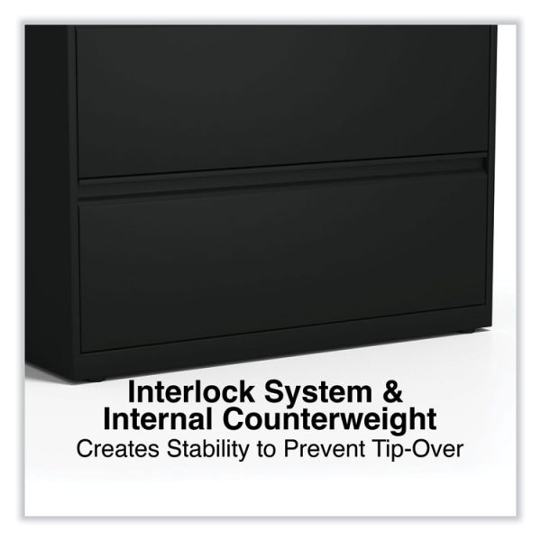 Lateral File, 4 Legal/Letter-Size File Drawers, Black, 36" x 18.63" x 52.5" - Image 5