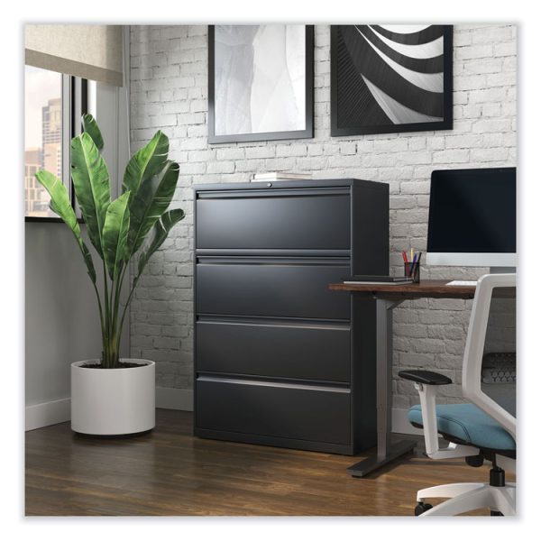 Lateral File, 4 Legal/Letter-Size File Drawers, Black, 36" x 18.63" x 52.5" - Image 7