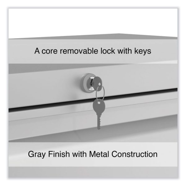 Lateral File, 4 Legal/Letter-Size File Drawers, Light Gray, 36" x 18.63" x 52.5" - Image 4