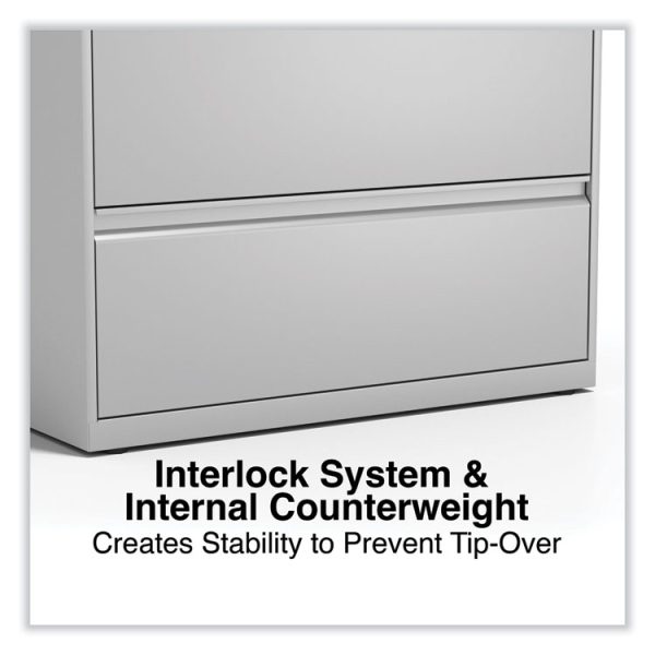 Lateral File, 4 Legal/Letter-Size File Drawers, Light Gray, 36" x 18.63" x 52.5" - Image 5