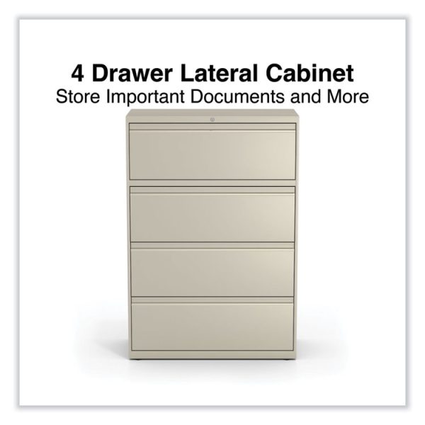 Lateral File, 4 Legal/Letter-Size File Drawers, Putty, 36" x 18.63" x 52.5" - Image 2