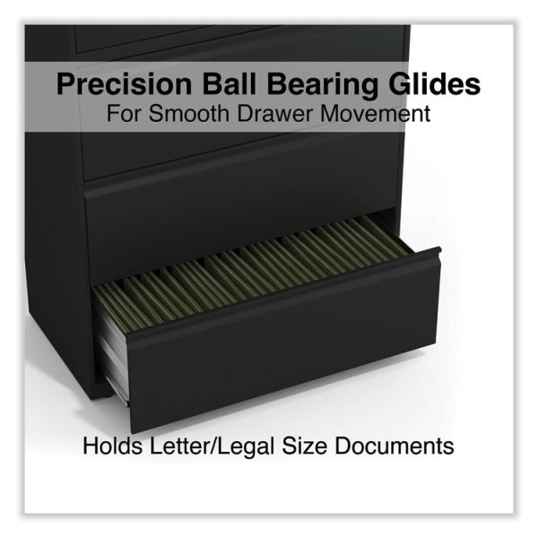 Lateral File, 5 Legal/Letter/A4/A5-Size File Drawers, Black, 36" x 18.63" x 67.63" - Image 3
