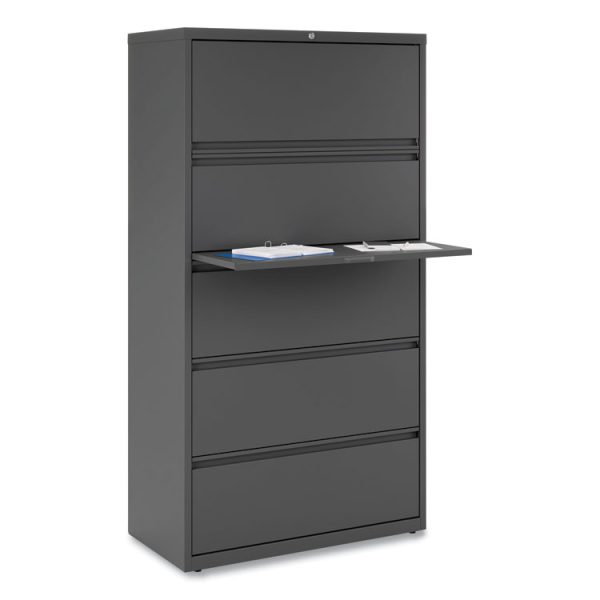 Lateral File, 5 Legal/Letter/A4/A5-Size File Drawers, Black, 36" x 18.63" x 67.63" - Image 10