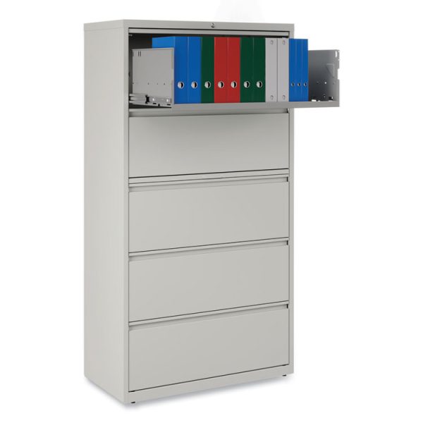 Lateral File, 5 Legal/Letter/A4/A5-Size File Drawers, Light Gray, 36" x 18.63" x 67.63" - Image 10