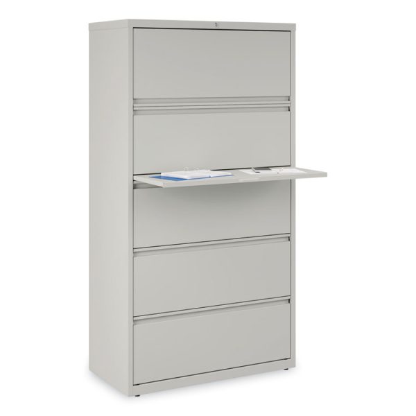 Lateral File, 5 Legal/Letter/A4/A5-Size File Drawers, Light Gray, 36" x 18.63" x 67.63" - Image 9