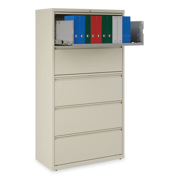 Lateral File, 5 Legal/Letter/A4/A5-Size File Drawers, Putty, 36" x 18.63" x 67.63" - Image 10
