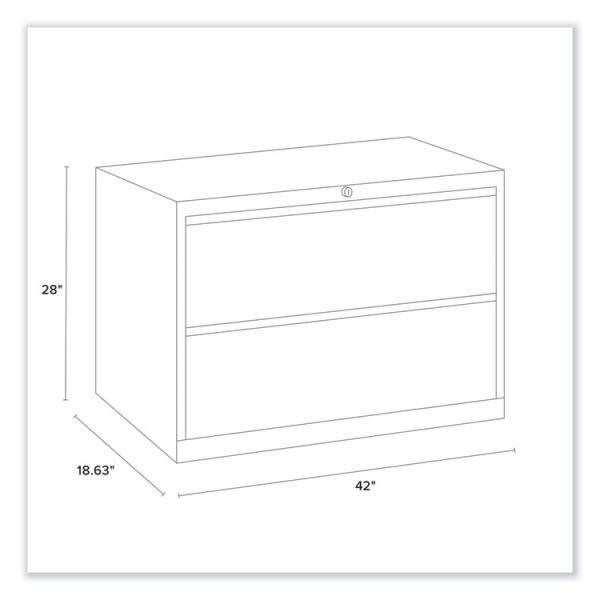 Lateral File, 2 Legal/Letter-Size File Drawers, Charcoal, 42" x 18.63" x 28" - Image 6