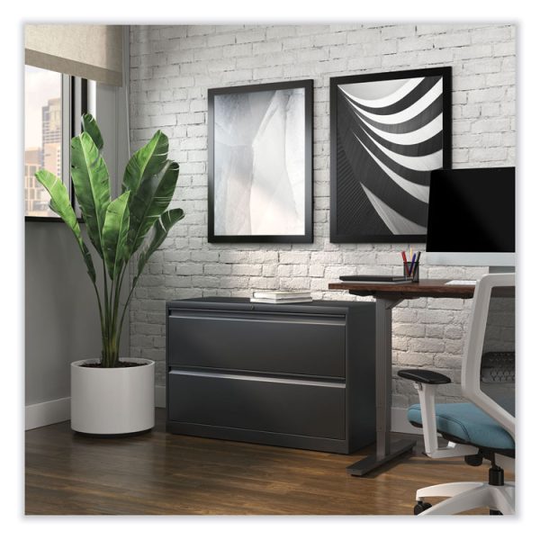 Lateral File, 2 Legal/Letter-Size File Drawers, Charcoal, 42" x 18.63" x 28" - Image 7