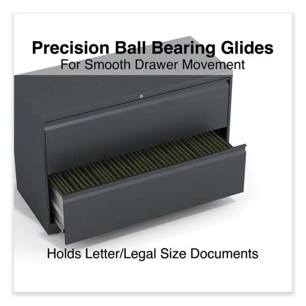Lateral File, 2 Legal/Letter-Size File Drawers, Charcoal, 42" x 18.63" x 28" - Image 3