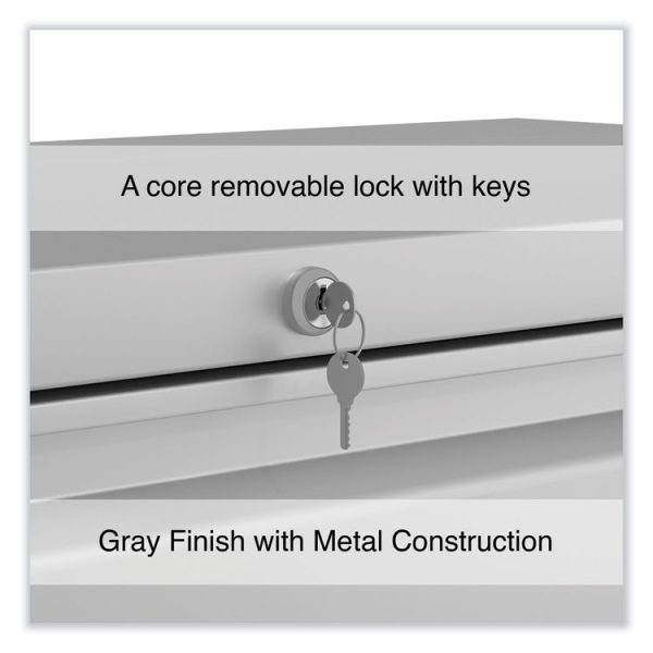 Lateral File, 2 Legal/Letter-Size File Drawers, Light Gray, 42" x 18.63" x 28" - Image 4