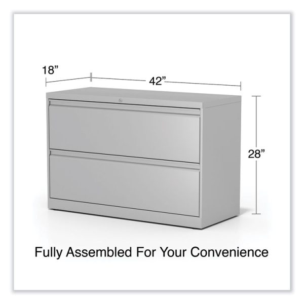 Lateral File, 2 Legal/Letter-Size File Drawers, Light Gray, 42" x 18.63" x 28" - Image 6