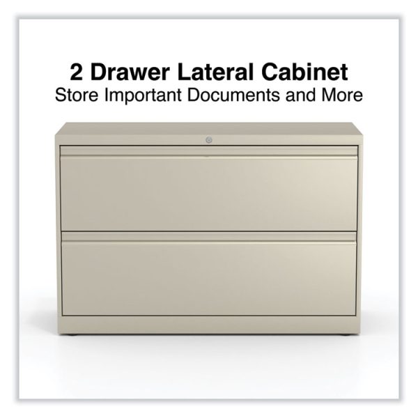 Lateral File, 2 Legal/Letter-Size File Drawers, Putty, 42" x 18.63" x 28" - Image 2
