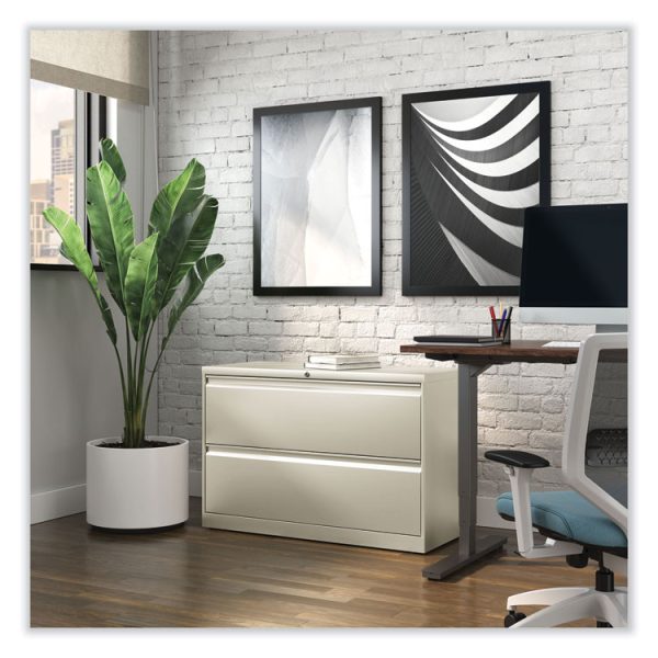 Lateral File, 2 Legal/Letter-Size File Drawers, Putty, 42" x 18.63" x 28" - Image 7