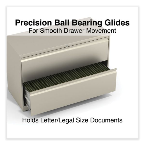 Lateral File, 2 Legal/Letter-Size File Drawers, Putty, 42" x 18.63" x 28" - Image 3
