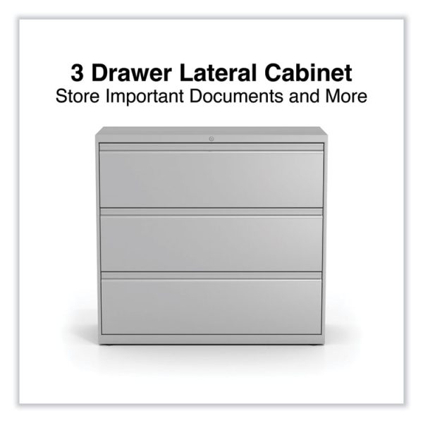 Lateral File, 3 Legal/Letter/A4/A5-Size File Drawers, Light Gray, 42" x 18.63" x 40.25" - Image 2