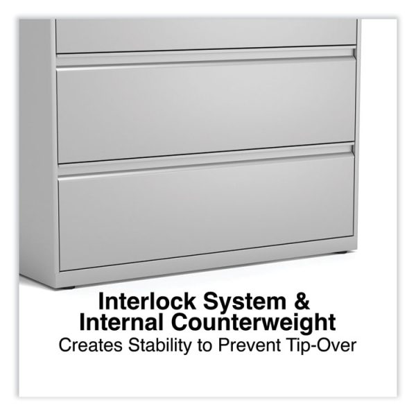 Lateral File, 3 Legal/Letter/A4/A5-Size File Drawers, Light Gray, 42" x 18.63" x 40.25" - Image 5