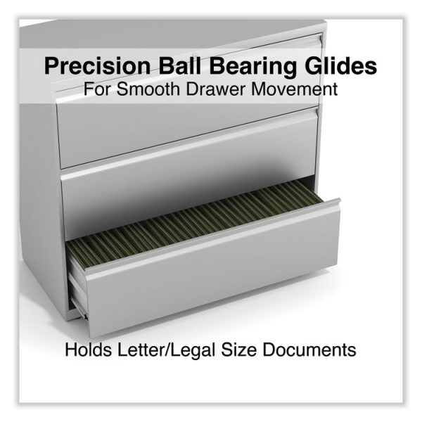 Lateral File, 3 Legal/Letter/A4/A5-Size File Drawers, Light Gray, 42" x 18.63" x 40.25" - Image 3