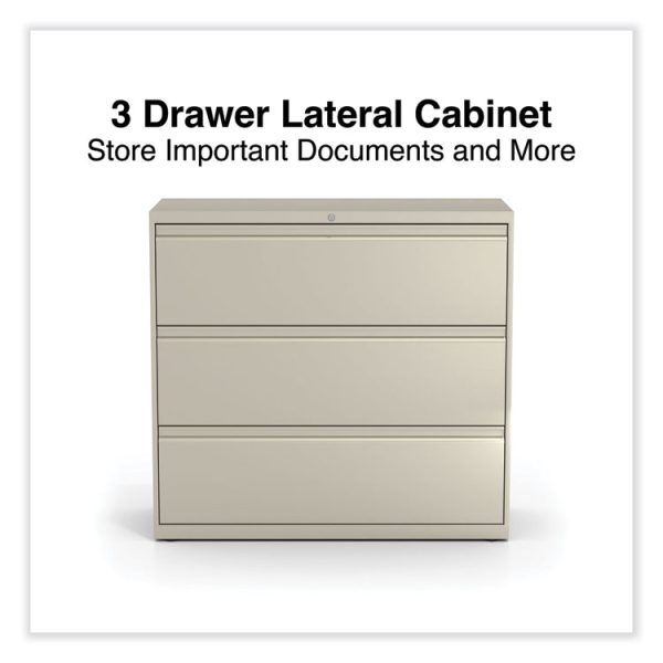 Lateral File, 3 Legal/Letter/A4/A5-Size File Drawers, Putty, 42" x 18.63" x 40.25" - Image 2