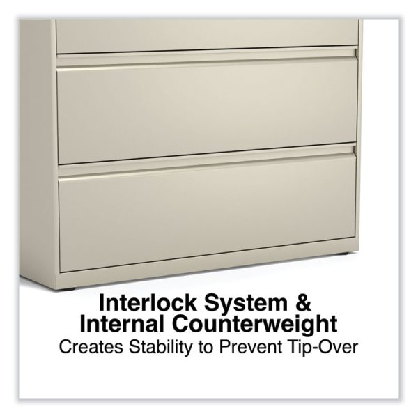Lateral File, 3 Legal/Letter/A4/A5-Size File Drawers, Putty, 42" x 18.63" x 40.25" - Image 5