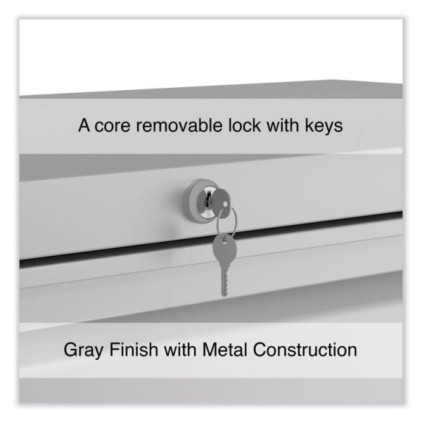 Lateral File, 4 Legal/Letter-Size File Drawers, Light Gray, 42" x 18.63" x 52.5" - Image 4