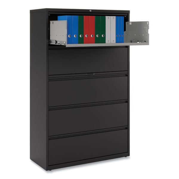 Lateral File, 5 Legal/Letter/A4/A5-Size File Drawers, Black, 42" x 18.63" x 67.63" - Image 10