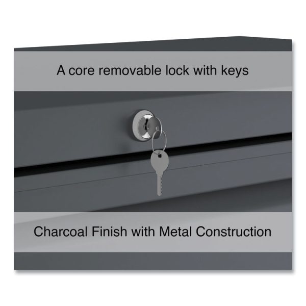 Lateral File, 5 Legal/Letter/A4/A5-Size File Drawers, Charcoal, 42" x 18.63" x 67.63" - Image 2