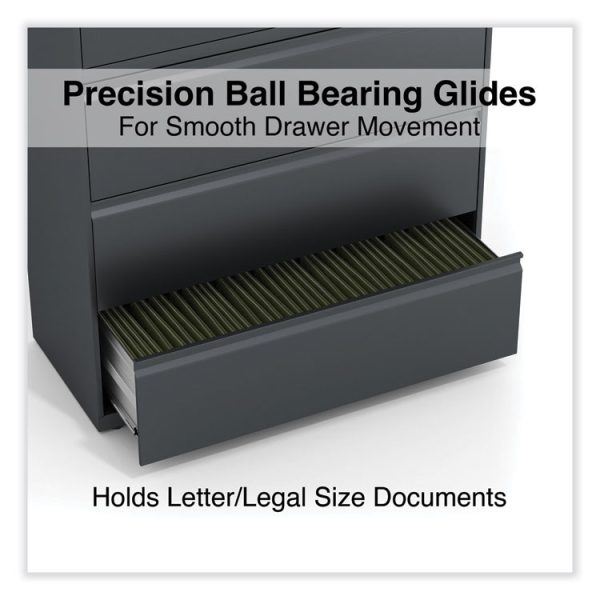 Lateral File, 5 Legal/Letter/A4/A5-Size File Drawers, Charcoal, 42" x 18.63" x 67.63" - Image 6