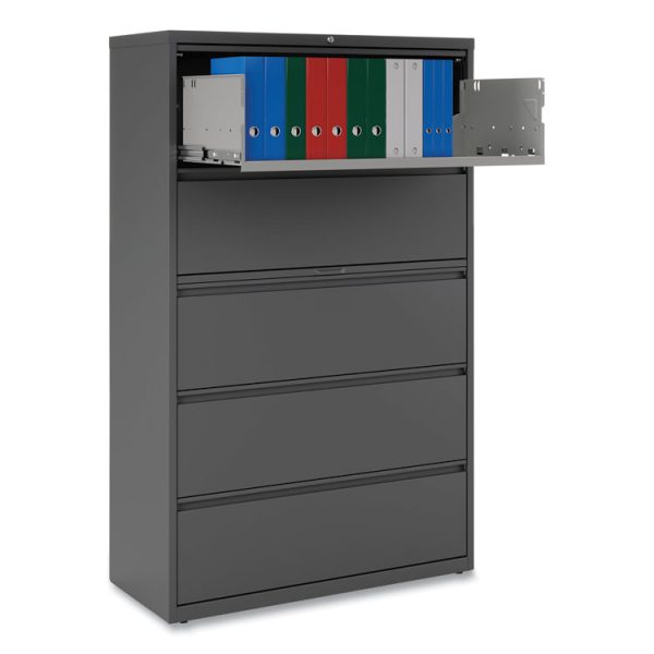 Lateral File, 5 Legal/Letter/A4/A5-Size File Drawers, Charcoal, 42" x 18.63" x 67.63" - Image 7