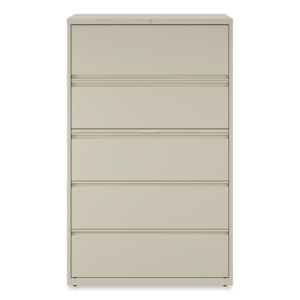 Lateral File, 5 Legal/Letter/A4/A5-Size File Drawers, Putty, 42" x 18.63" x 67.63"