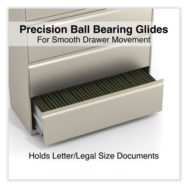 Lateral File, 5 Legal/Letter/A4/A5-Size File Drawers, Putty, 42" x 18.63" x 67.63" - Image 3