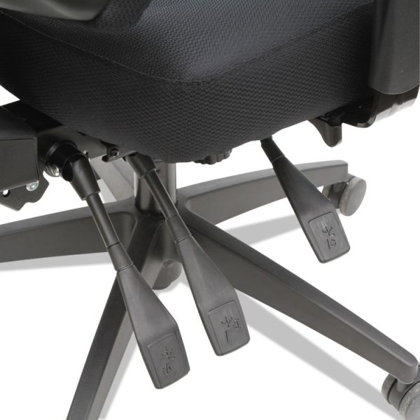 Alera Wrigley Series High Performance Mid-Back Multifunction Task Chair, Supports 275 Lb, 17.91" To 21.88" Seat Height, Black - Image 2