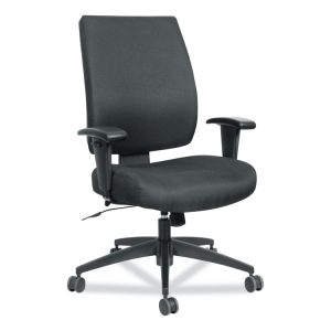 Alera Wrigley Series High Performance Mid-Back Synchro-Tilt Task Chair, Supports 275 Lb, 17.91" To 21.88" Seat Height, Black