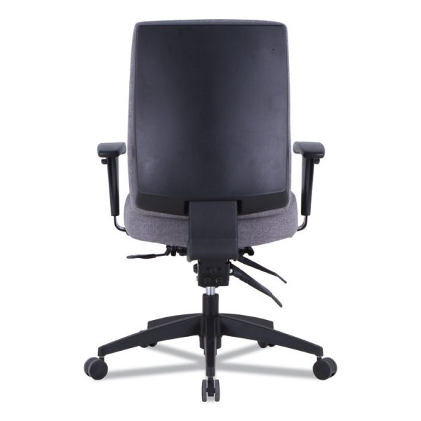 Alera Wrigley Series 24/7 High Performance Mid-Back Multifunction Task Chair, Supports Up To 275 Lb, Gray, Black Base - Image 4