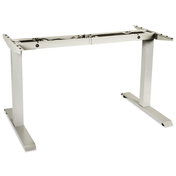 AdaptivErgo Sit-Stand Two-Stage Electric Height-Adjustable Table Base, 48.06" x 24.35" x 27.5" to 47.2", Gray - Image 2