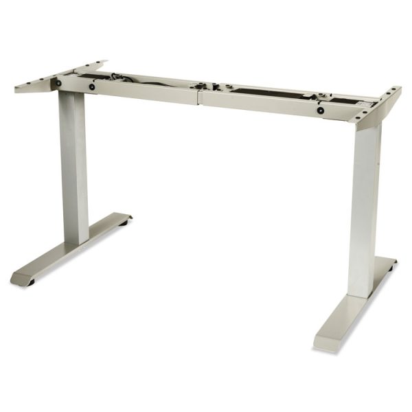 AdaptivErgo Sit-Stand Two-Stage Electric Height-Adjustable Table Base, 48.06" x 24.35" x 27.5" to 47.2", Gray - Image 4
