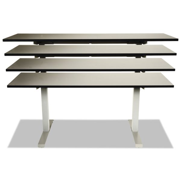 AdaptivErgo Sit-Stand Two-Stage Electric Height-Adjustable Table Base, 48.06" x 24.35" x 27.5" to 47.2", Gray - Image 5