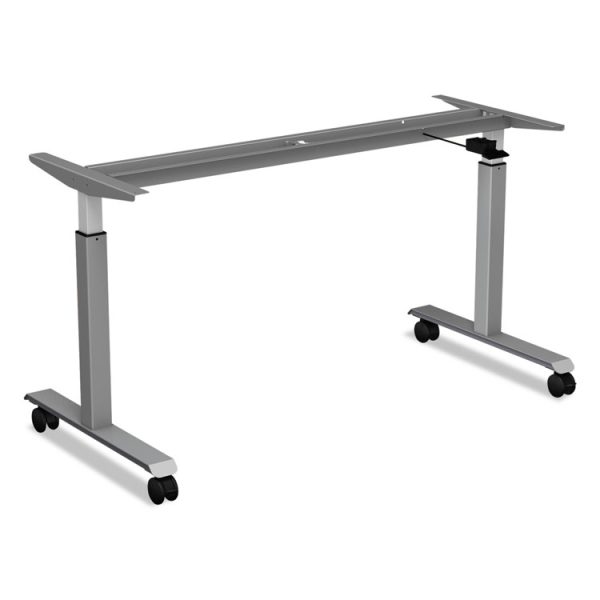 Casters for Height-Adjustable Table Bases, Grip Ring Stem, 2" Wheel, Black, 4/Set - Image 2