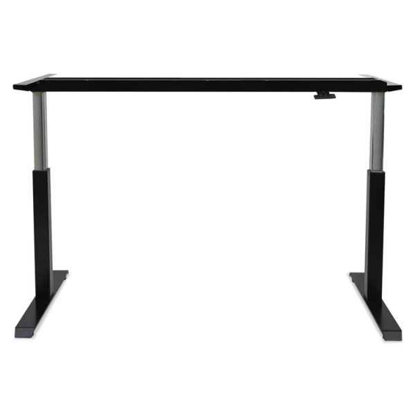 AdaptivErgo Sit-Stand Pneumatic Height-Adjustable Table Base, 59.06" x 28.35" x 26.18" to 39.57", Black - Image 5