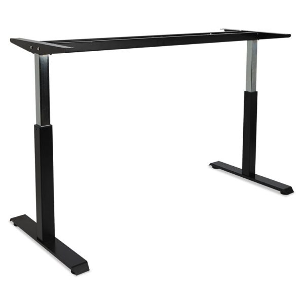 AdaptivErgo Sit-Stand Pneumatic Height-Adjustable Table Base, 59.06" x 28.35" x 26.18" to 39.57", Black - Image 3