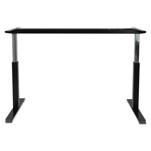 AdaptivErgo Sit-Stand Pneumatic Height-Adjustable Table Base, 59.06" x 28.35" x 26.18" to 39.57", Black - Image 6