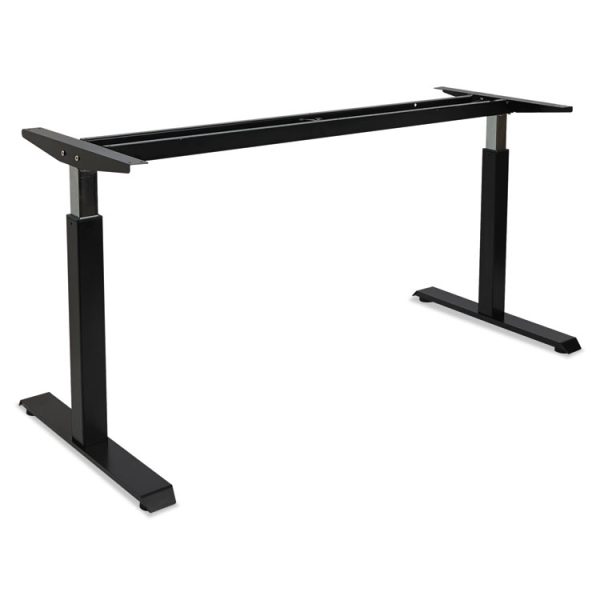 AdaptivErgo Sit-Stand Pneumatic Height-Adjustable Table Base, 59.06" x 28.35" x 26.18" to 39.57", Black - Image 4