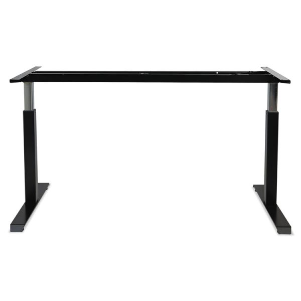 AdaptivErgo Sit-Stand Pneumatic Height-Adjustable Table Base, 59.06" x 28.35" x 26.18" to 39.57", Black - Image 7