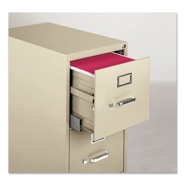 Economy Vertical File, 4 Letter-Size File Drawers, Putty, 15" X 25" X 52" - Image 2