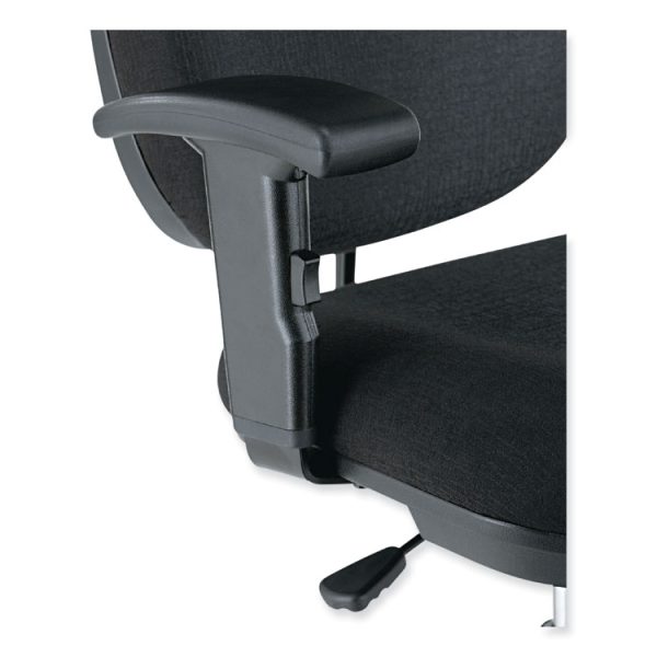 Alera Interval Series Swivel Task Stool, Supports Up To 275 Lb, 23.93" To 34.53" Seat Height, Black Fabric - Image 8