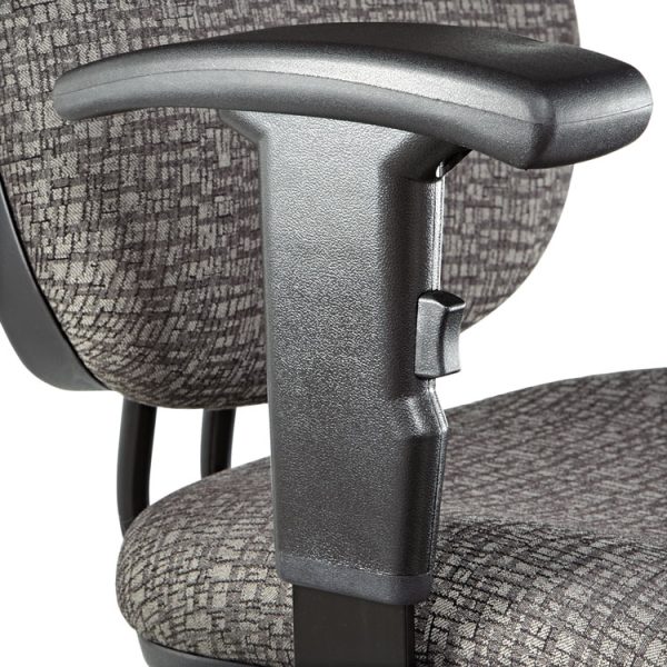 Alera Interval Series Swivel Task Stool, Supports 275 Lb, 23.93" To 34.53" Seat Height, Graphite Gray Seat/back, Black Base - Image 8