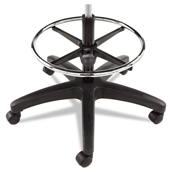 Alera Interval Series Swivel Task Stool, Supports 275 Lb, 23.93" To 34.53" Seat Height, Graphite Gray Seat/back, Black Base - Image 7