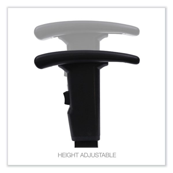 Optional Height-Adjustable T-Arms for Alera Essentia and Interval Series Chairs, Black, 2/Set - Image 4