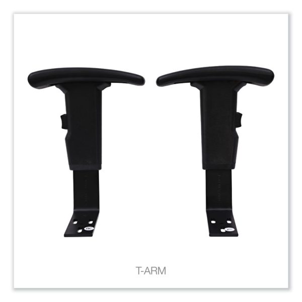 Optional Height-Adjustable T-Arms for Alera Essentia and Interval Series Chairs, Black, 2/Set - Image 5