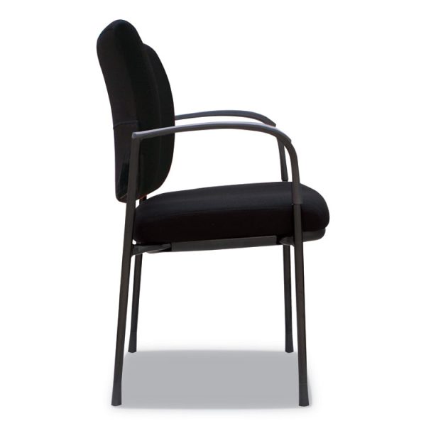 Alera IV Series Fabric Back/Seat Guest Chairs, 24.8" x 22.83" x 32.28", Black Seat, Black Back, Black Base, 2/Carton - Image 3